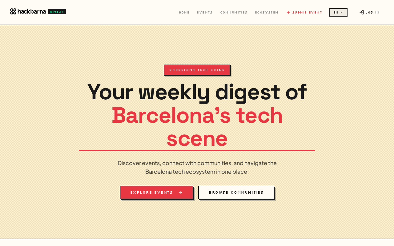 HackBarna Digest interface